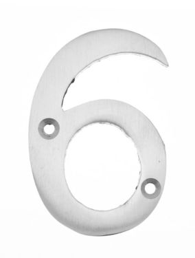 Click Here To Enlarge This Photo Of Eclipse 37841 Satin Chrome 76mm Victorian Pattern Face Fix Numeral 6