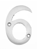 Eclipse 37841 Satin Chrome 76mm Victorian Pattern Face Fix Numeral 6