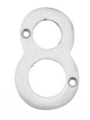 Eclipse 37843 Satin Chrome 76mm Victorian Pattern Face Fix Numeral 8