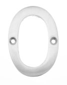 Eclipse 37845 Satin Chrome 76mm Victorian Pattern Face Fix Numeral 0
