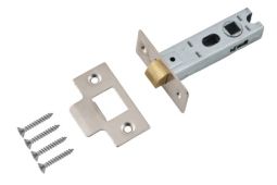 Eclipse 70273 76mm Bolt Through Tubular Mortice Latch - Nickel Plated