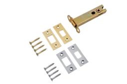 Eclipse 70285 102mm Heavy Duty Tubular Mortice Deadbolt - Polished Brass/Satin Chrome