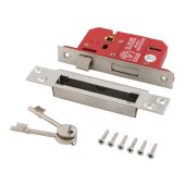 Eclipse 70061 63mm Heavy Duty 5 Lever Mortice Sashlock (BS3621) - Satin Chrome