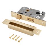 Eclipse 71092 63mm CE Fire Rated Euro Profile Sashlock - Polished Brass