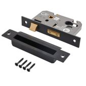 Eclipse 71520 63mm CE Fire Rated Euro Profile Sashlock - Matt Black
