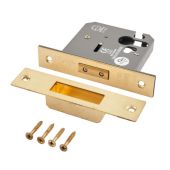 Eclipse 71098 76mm CE Fire Rated Euro Profile Deadlock - Polished Brass