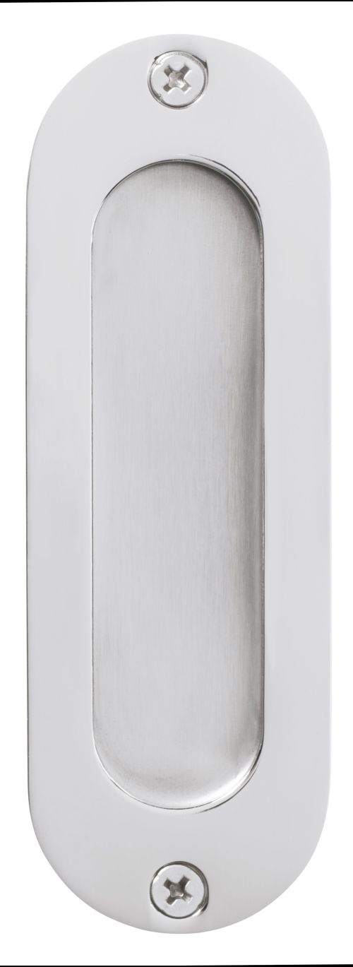 Click Here To Enlarge This Photo Of Eclipse 34565 Satin Stainless Steel 120mm Oval Face Fix Flush Pull