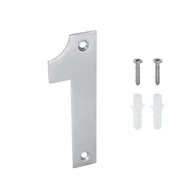 Click Here To Enlarge This Photo Of Eclipse 34721 Satin Stainless Steel &lpar;G304&rpar; 102mm Face Fix Numeral 1