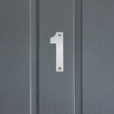 Click Here To Enlarge This Photo Of Eclipse 34721 Satin Stainless Steel &lpar;G304&rpar; 102mm Face Fix Numeral 1