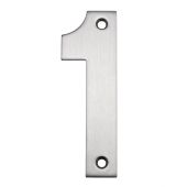 Eclipse 34721 Satin Stainless Steel (G304) 102mm Face Fix Numeral 1