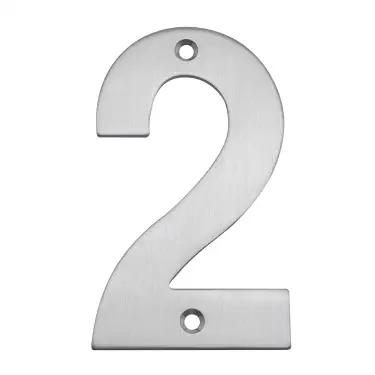 Click Here To Enlarge This Photo Of Eclipse 34722 Satin Stainless Steel &lpar;G304&rpar; 102mm Face Fix Numeral 2