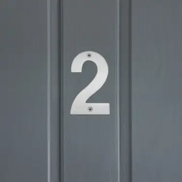 Click Here To Enlarge This Photo Of Eclipse 34722 Satin Stainless Steel &lpar;G304&rpar; 102mm Face Fix Numeral 2