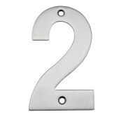 Eclipse 34722 Satin Stainless Steel (G304) 102mm Face Fix Numeral 2
