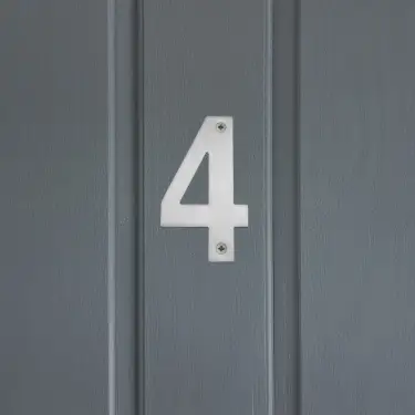 Click Here To Enlarge This Photo Of Eclipse 34724 Satin Stainless Steel &lpar;G304&rpar; 102mm Face Fix Numeral 4