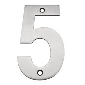 Eclipse 34725 Satin Stainless Steel (G304) 102mm Face Fix Numeral 5