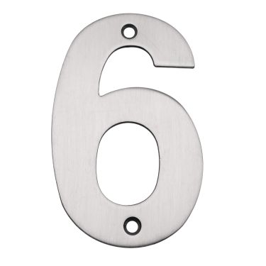 Click Here To Enlarge This Photo Of Eclipse 34726 Satin Stainless Steel (G304) 102mm Face Fix Numeral 6