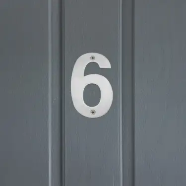 Click Here To Enlarge This Photo Of Eclipse 34726 Satin Stainless Steel &lpar;G304&rpar; 102mm Face Fix Numeral 6