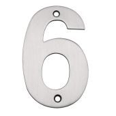 Eclipse 34726 Satin Stainless Steel (G304) 102mm Face Fix Numeral 6