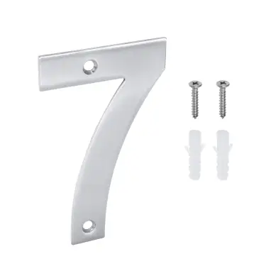 Click Here To Enlarge This Photo Of Eclipse 34727 Satin Stainless Steel &lpar;G304&rpar; 102mm Face Fix Numeral 7