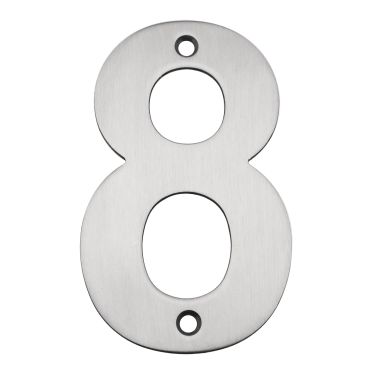 Click Here To Enlarge This Photo Of Eclipse 34728 Satin Stainless Steel (G304) 102mm Face Fix Numeral 8