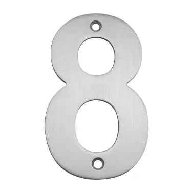 Click Here To Enlarge This Photo Of Eclipse 34728 Satin Stainless Steel &lpar;G304&rpar; 102mm Face Fix Numeral 8