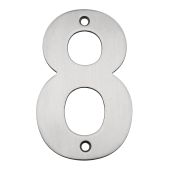 Eclipse 34728 Satin Stainless Steel (G304) 102mm Face Fix Numeral 8