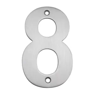 Eclipse 34728 Satin Stainless Steel &lpar;G304&rpar; 102mm Face Fix Numeral 8