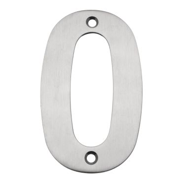 Click Here To Enlarge This Photo Of Eclipse 34730 Satin Stainless Steel (G304) 102mm Face Fix Numeral 0