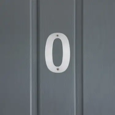 Click Here To Enlarge This Photo Of Eclipse 34730 Satin Stainless Steel &lpar;G304&rpar; 102mm Face Fix Numeral 0