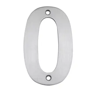 Eclipse 34730 Satin Stainless Steel &lpar;G304&rpar; 102mm Face Fix Numeral 0