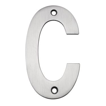 Click Here To Enlarge This Photo Of Eclipse 34733 Satin Stainless Steel (G304) 102mm Face Fix Letter C