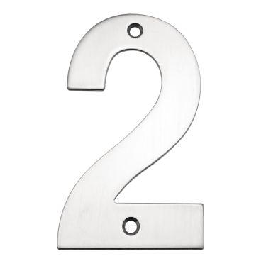 Click Here To Enlarge This Photo Of Eclipse 34772 Polished Stainless Steel (G304) 102mm Face Fix Numeral 2