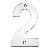 Eclipse 34772 Polished Stainless Steel (G304) 102mm Face Fix Numeral 2