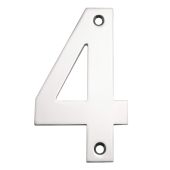 Eclipse 34774 Polished Stainless Steel (G304) 102mm Face Fix Numeral 4