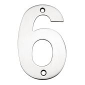 Eclipse 34776 Polished Stainless Steel (G304) 102mm Face Fix Numeral 6