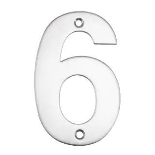 Eclipse 34776 Polished Stainless Steel &lpar;G304&rpar; 102mm Face Fix Numeral 6