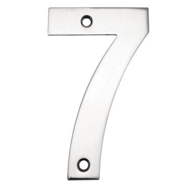 Click Here To Enlarge This Photo Of Eclipse 34777 Polished Stainless Steel (G304) 102mm Face Fix Numeral 7