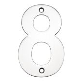 Eclipse 34778 Polished Stainless Steel (G304) 102mm Face Fix Numeral 8