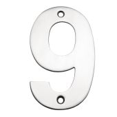 Eclipse 34779 Polished Stainless Steel (G304) 102mm Face Fix Numeral 9