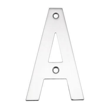 Click Here To Enlarge This Photo Of Eclipse 34781 Polished Stainless Steel (G304) 102mm Face Fix Letter A