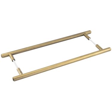 Click Here To Enlarge This Photo Of BUR1000ABB2B Frelan Hardware Burlington Belgrave Pull Handles 425 x 20mm Back to Back Antique Brass