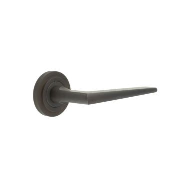 Click Here To Enlarge This Photo Of BUR10KIT81 Frelan Hardware Burlington Mayfair Door Handles on Stepped Rose Dark Bronze
