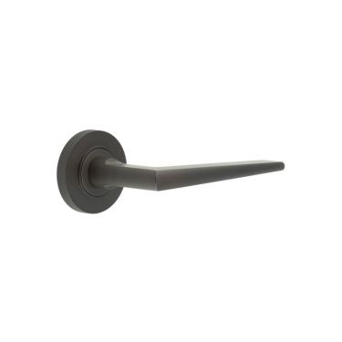 Click Here To Enlarge This Photo Of BUR10KIT83 Frelan Hardware Burlington Mayfair Door Handles on Knurled Rose Dark Bronze