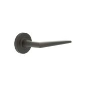 BUR10KIT83 Frelan Hardware Burlington Mayfair Door Handles on Knurled Rose Dark Bronze