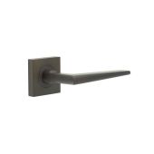 BUR10KIT84 Frelan Hardware Burlington Mayfair Door Handles on Square Plain Rose Dark Bronze