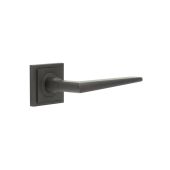 BUR10KIT85 Frelan Hardware Burlington Mayfair Door Handles on Square Stepped Rose Dark Bronze