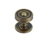 BUR111AB Frelan Hardware Burlington Bloomsbury 40mm Cupboard Knob Antique Brass