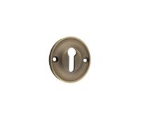 BUR121AB Frelan Hardware Burlington 40mm Standard Keyway Escutcheon 40mm Antique Brass