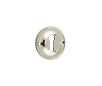 BUR121PN Frelan Hardware Burlington 40mm Standard Keyway Escutcheon 40mm Polished Nickel