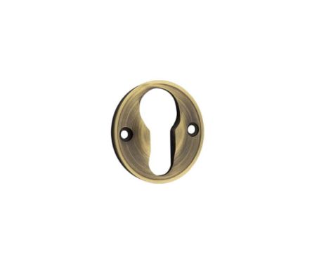 Click Here To Enlarge This Photo Of BUR122AB Frelan Hardware Burlington 40mm Euro Profile Escutcheon 40mm Antique Brass